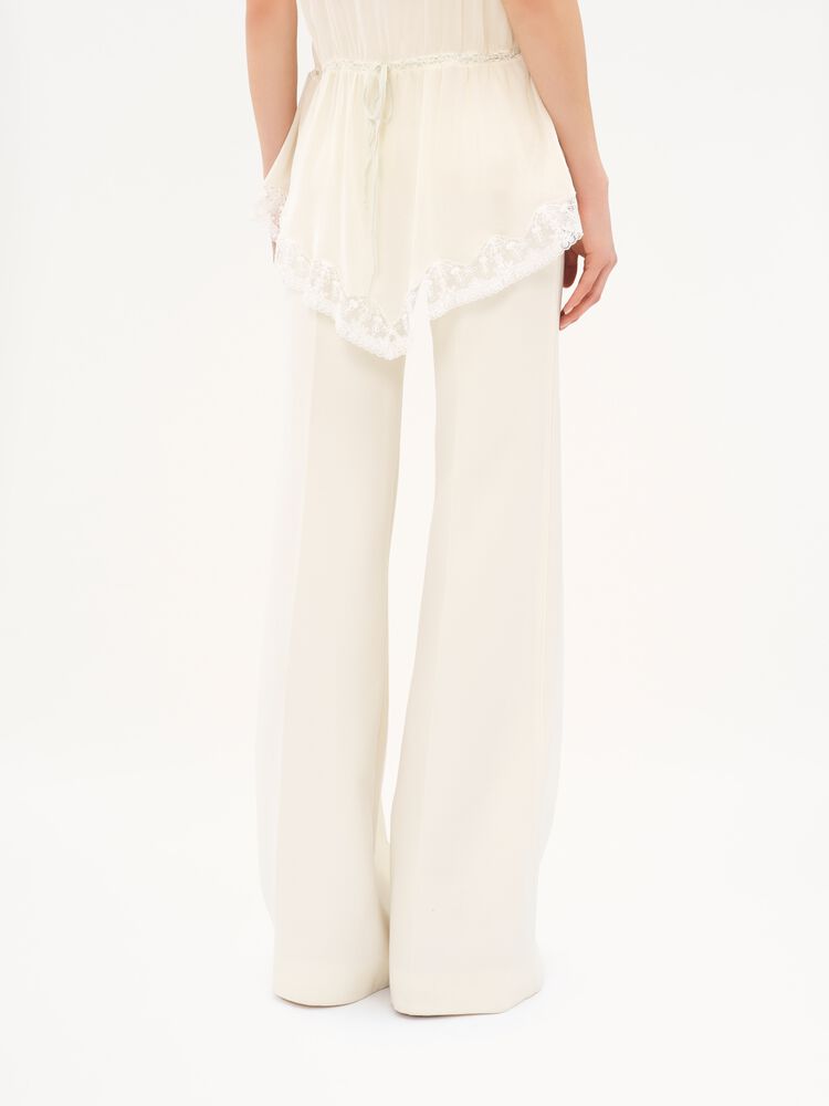 Pantalon évasé taille haute en lin - Iconic Milk