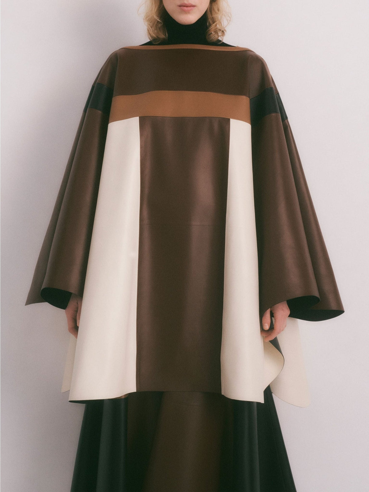 Manteau en cuir - Multicolor Brown