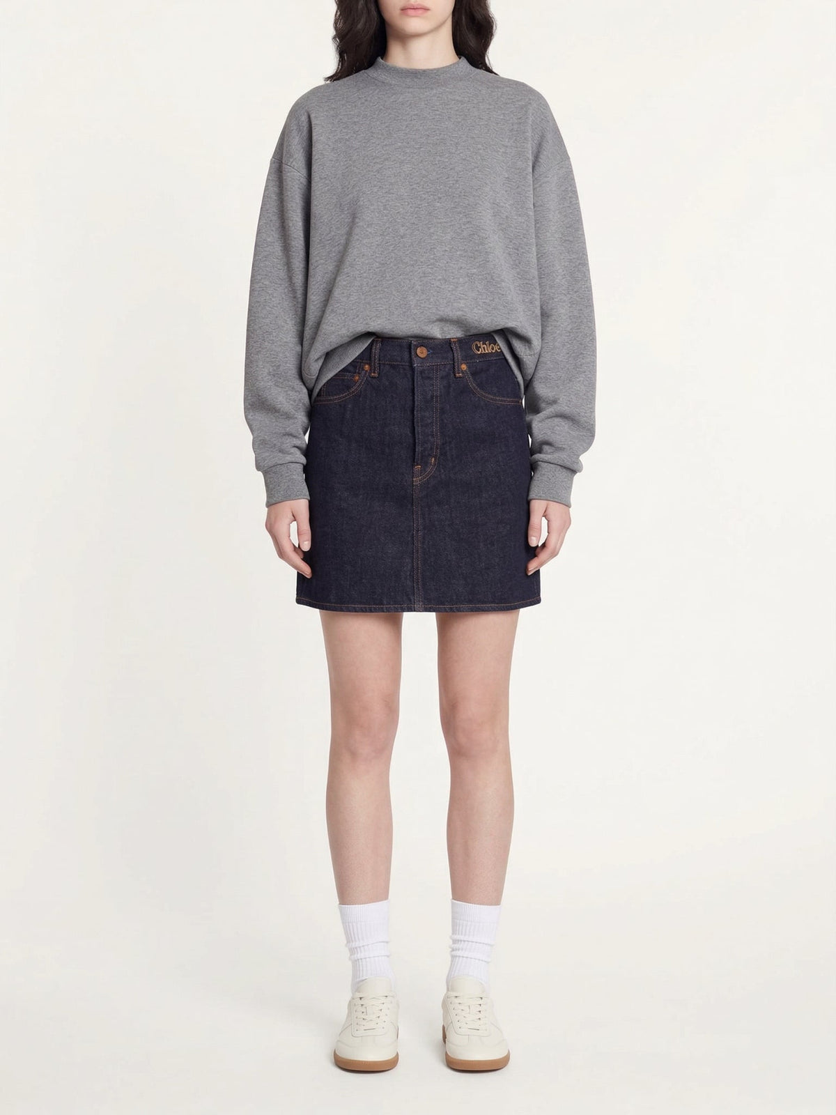Jupe courte en denim - Iconic Navy