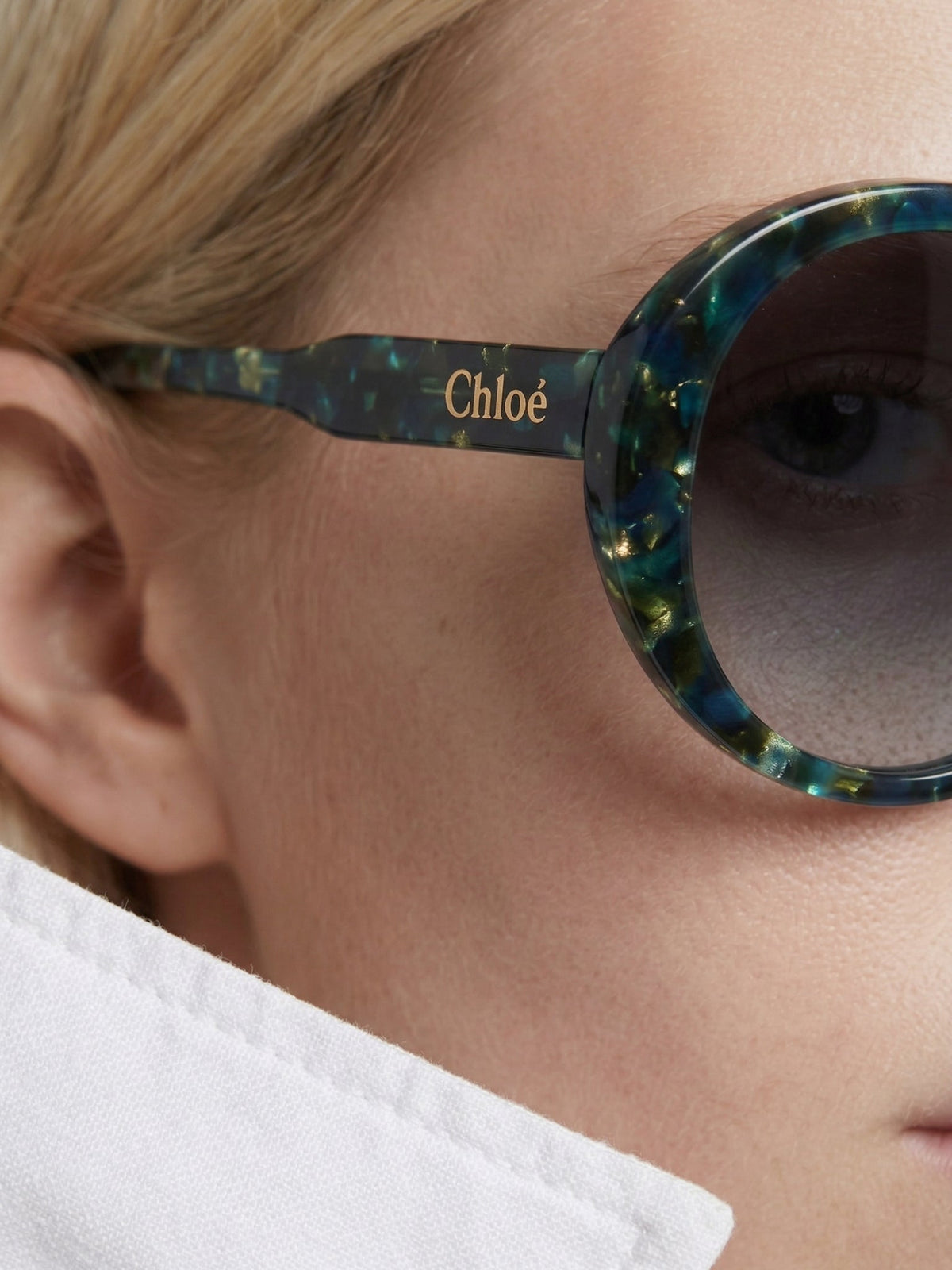 Lunettes de soleil ovales Gayia - Turquoise Emerald