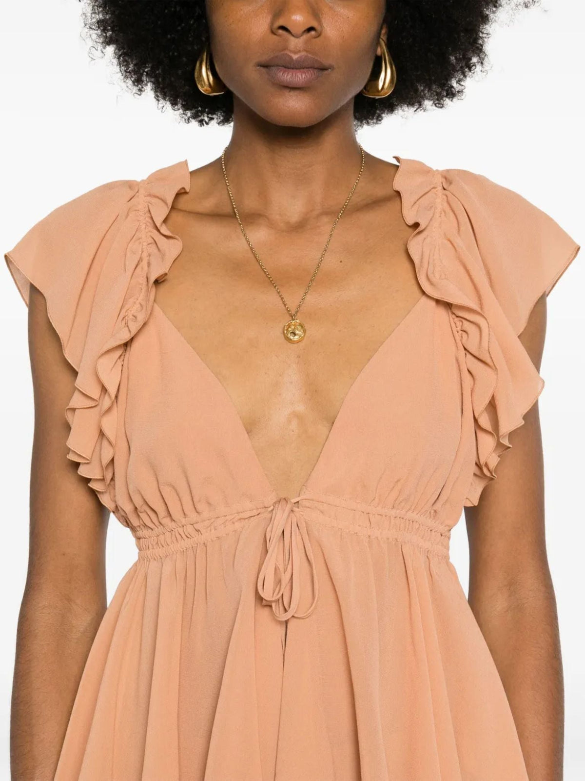 Blouse volantée en soie - Cheek