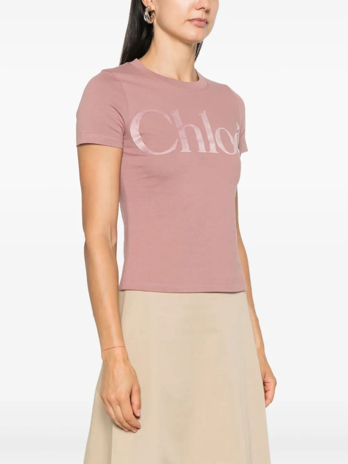 T-shirt classique à logo - Dried Rose