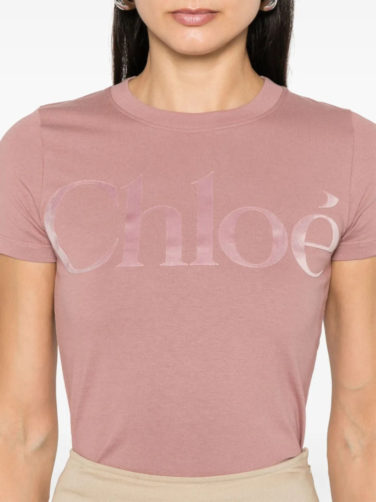 T-shirt classique à logo - Dried Rose