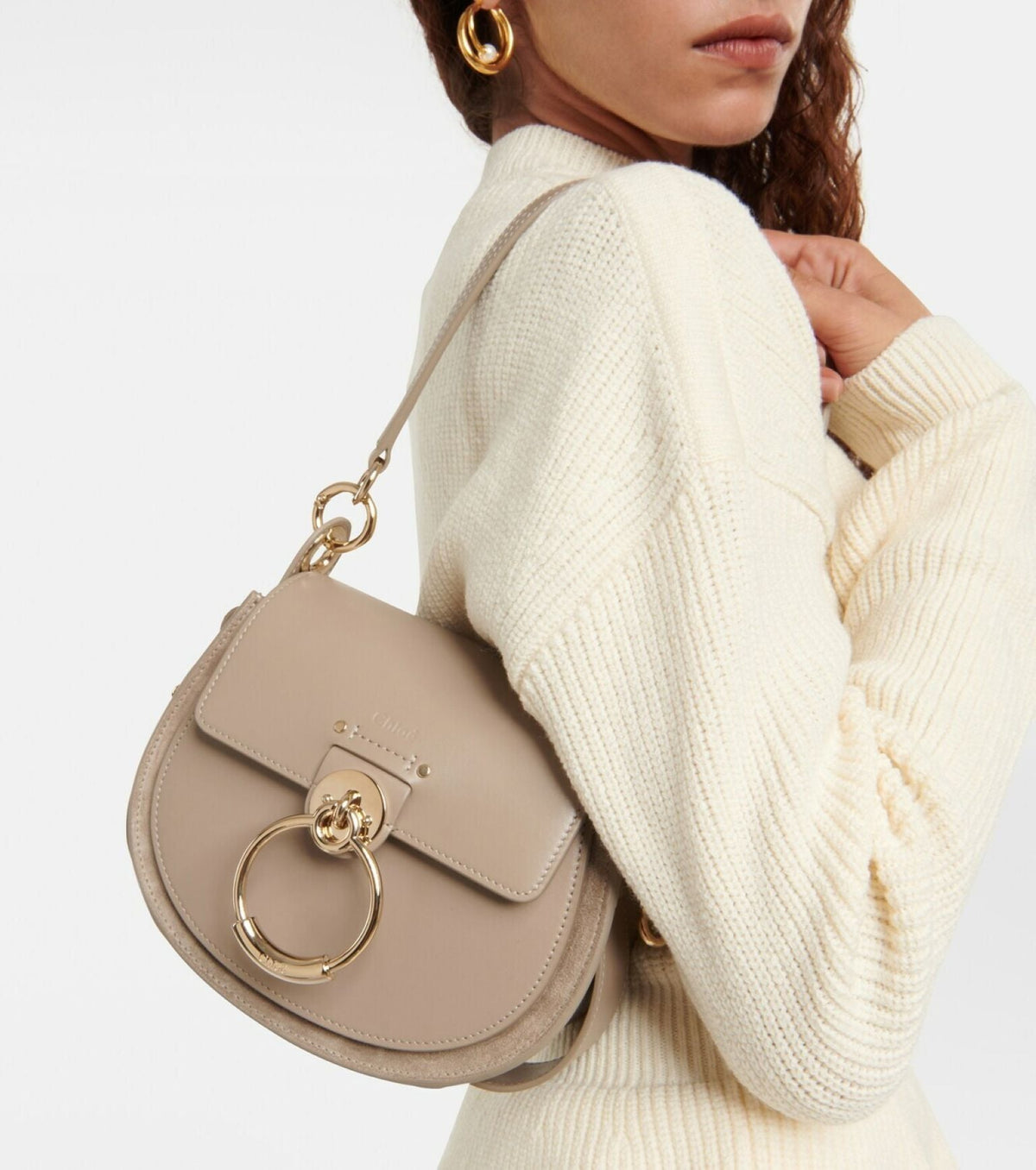 Petit sac Tess à bandoulière en cuir - Motty Grey