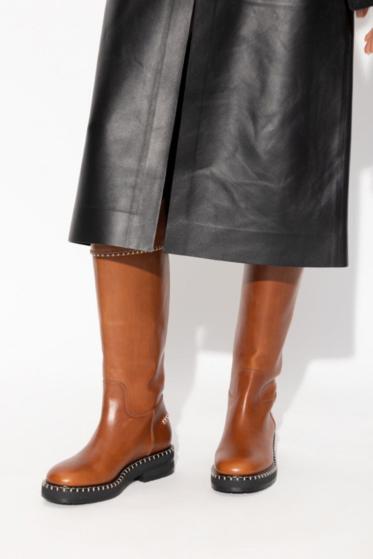 Bottes tube Noua 40 en cuir - Ochre Delight