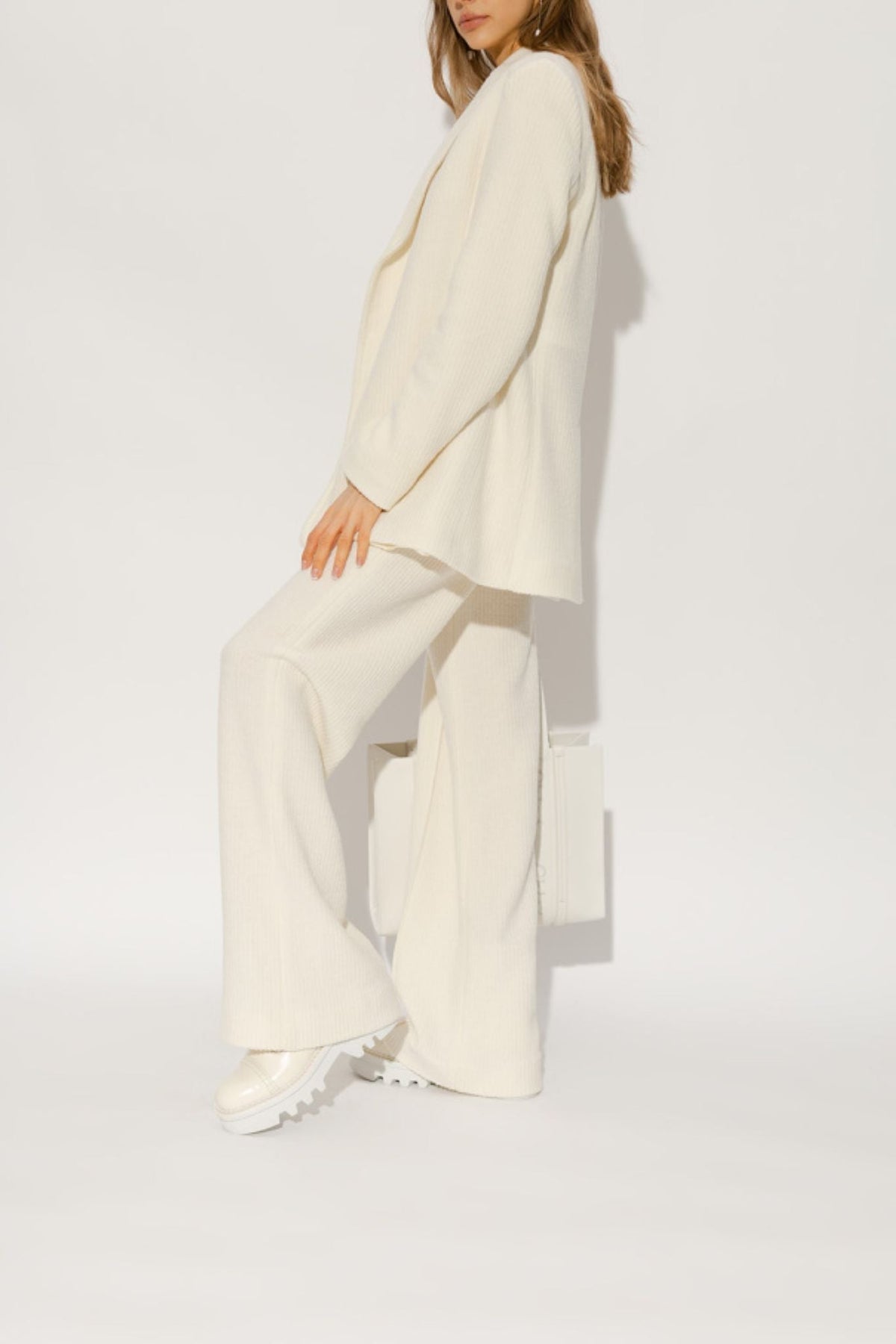 Bottines Owena à lacets 50 en cuir - Cloudy White