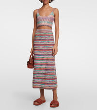 Caraco court ajouré en laine - Multicolor Black