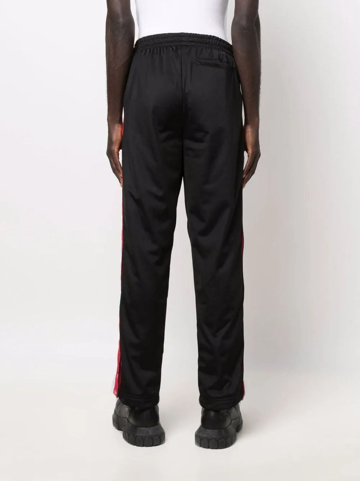 Pantalon droit à bandes en laine - Abyssal Blue
