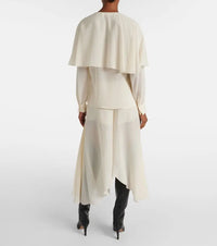 NEW_Top à volants en soie - Dusty Camel