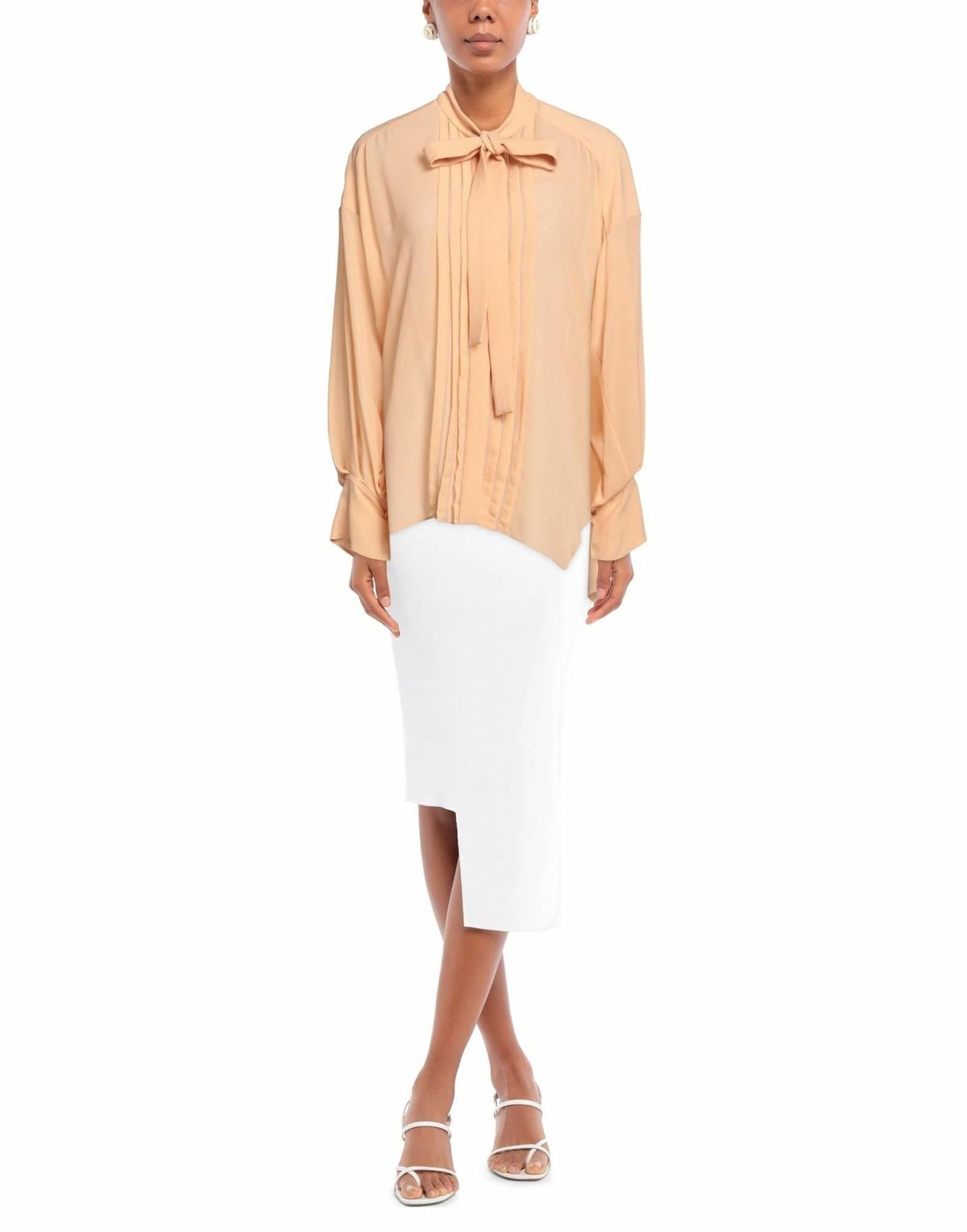 Blouse col lavallière en soie - Delicate Pink