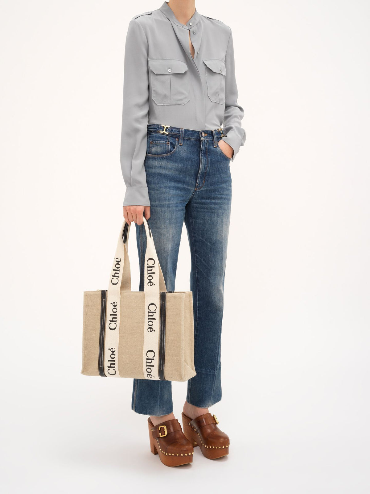 NEW_Sac cabas avec logo - White & Blue