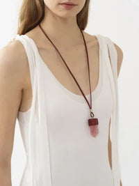 Collier Jemma en laiton - Brown & Pink