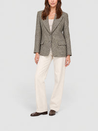 NEW_Veste avec poches en laine et soie - Mainly Brown