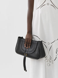 Sac pochette à bandoulière Marcie en cuir - Black