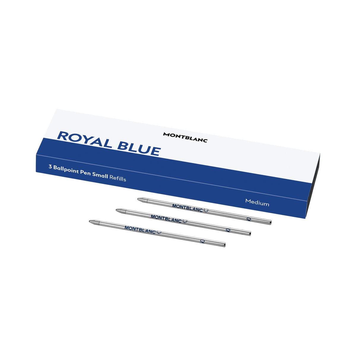 3x Recharges pour Stylo Bille Petit Modèle, Royal Blue