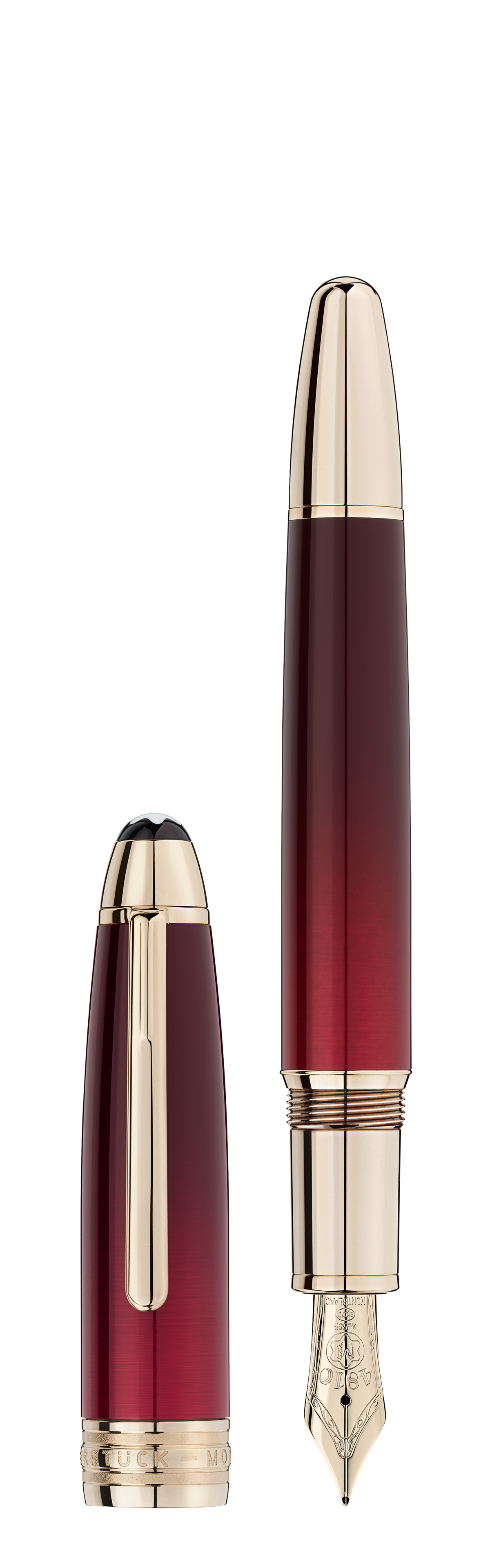 Stylo plume Meisterstück Calligraphy Solitaire laqué rouge bordeaux