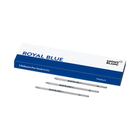 3x Recharges pour Stylo Bille Petit Modèle, Royal Blue