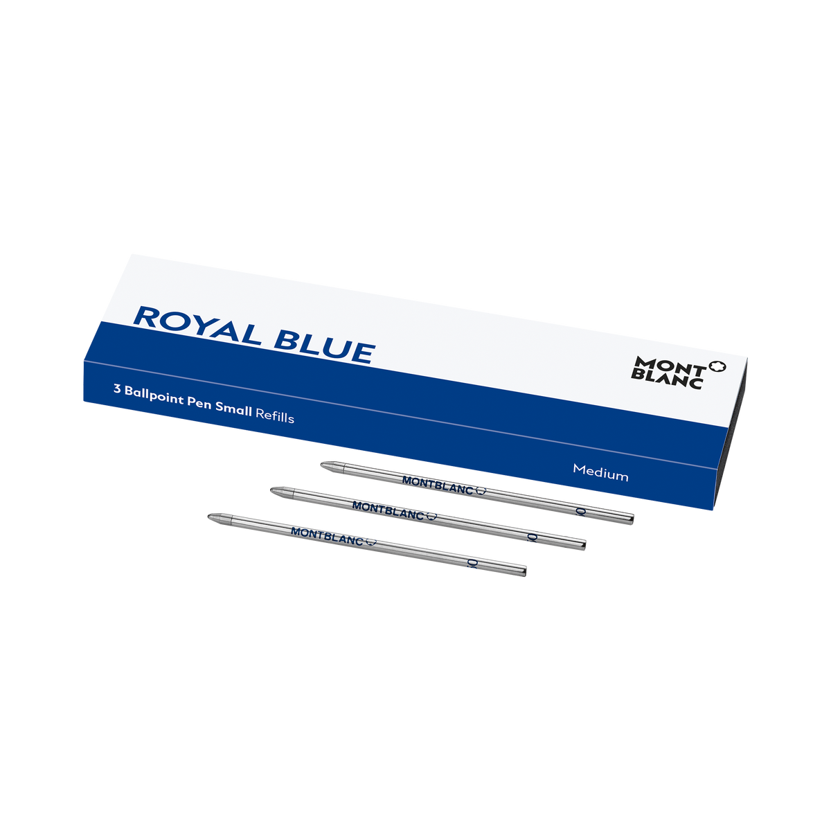 3x Recharges pour Stylo Bille Petit Modèle, Royal Blue