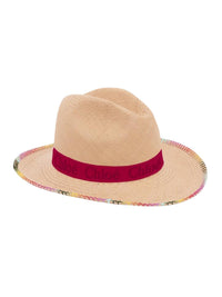 Chapeau Woody brodé - Beige & Pink