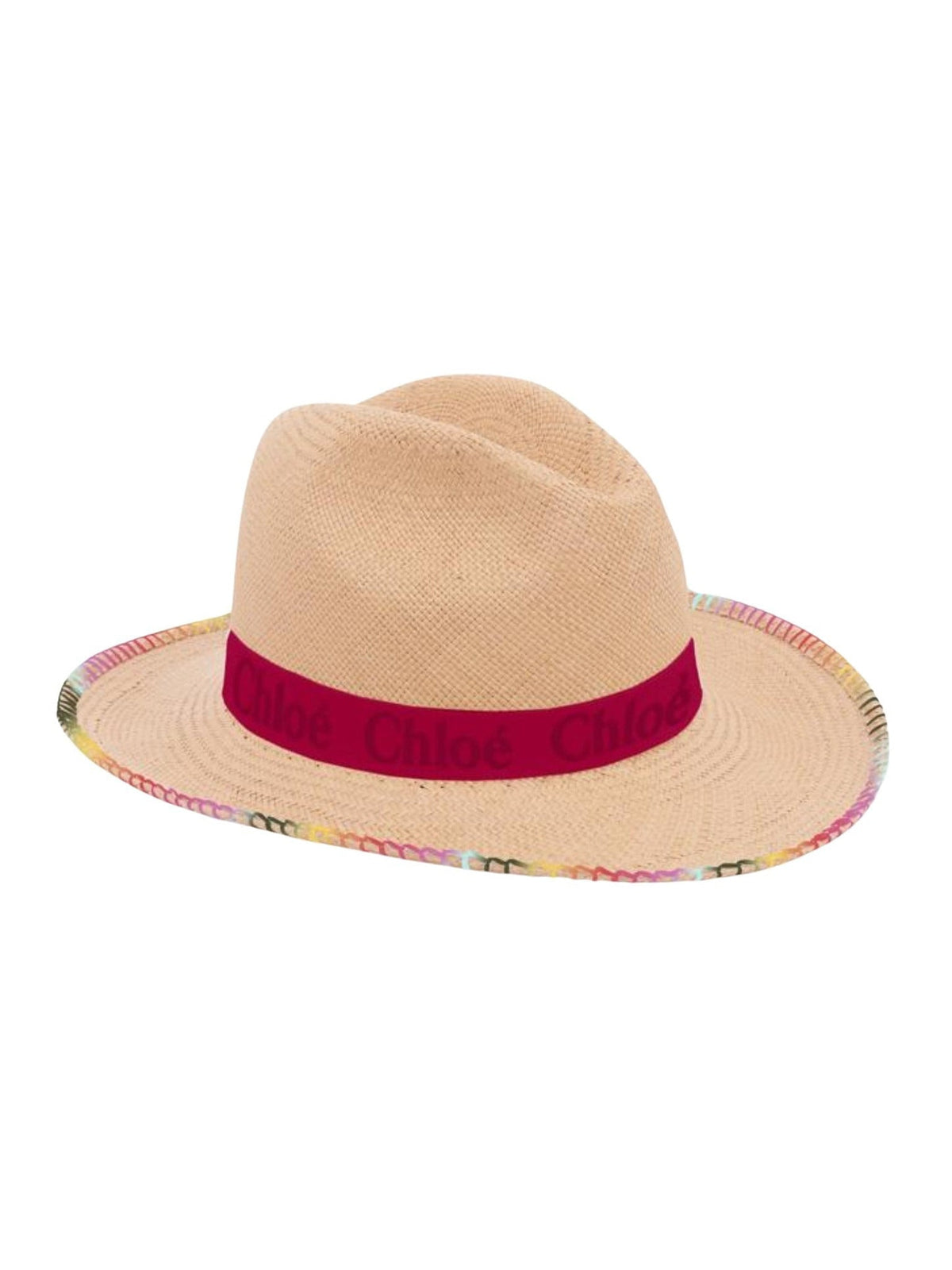 Chapeau Woody brodé - Beige & Pink