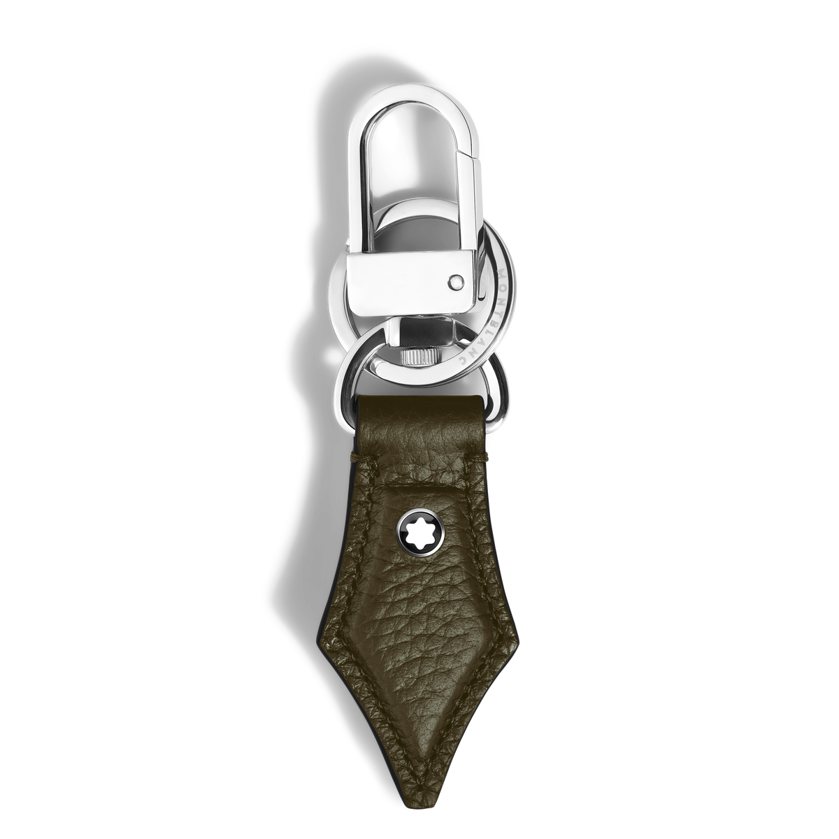 Porte-Clés Plume en Cuir Grainé