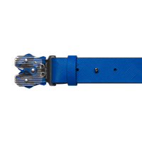 Ceinture de 35 mm en cuir bleu atlantique imprimé avec boucle M LOCK 4810
