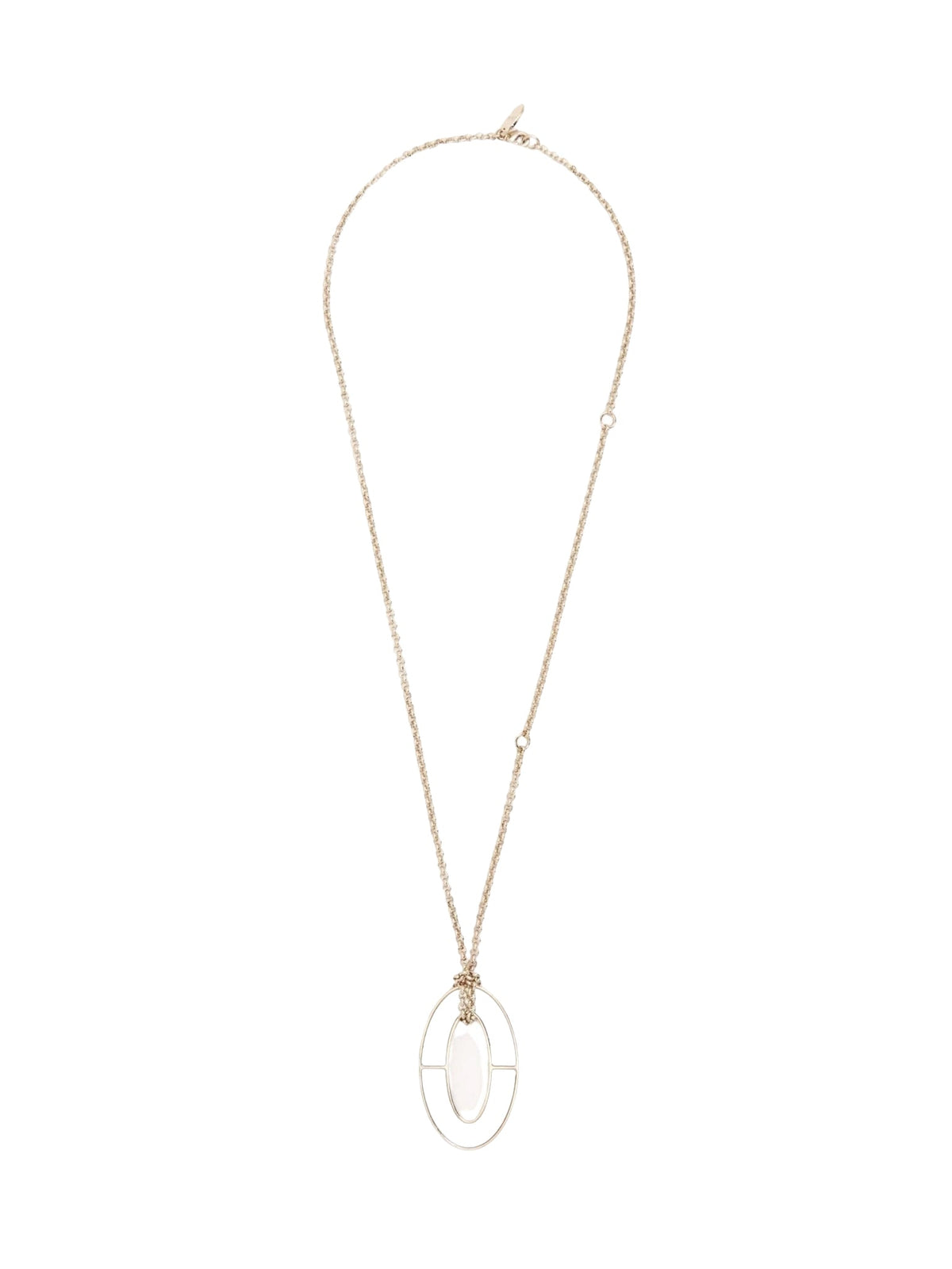 Collier Jemma à large médaillon en laiton - Pearl