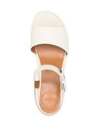 Sandales compensées Odina 100 en cuir - White