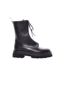Ranger boots in leather - Black intense