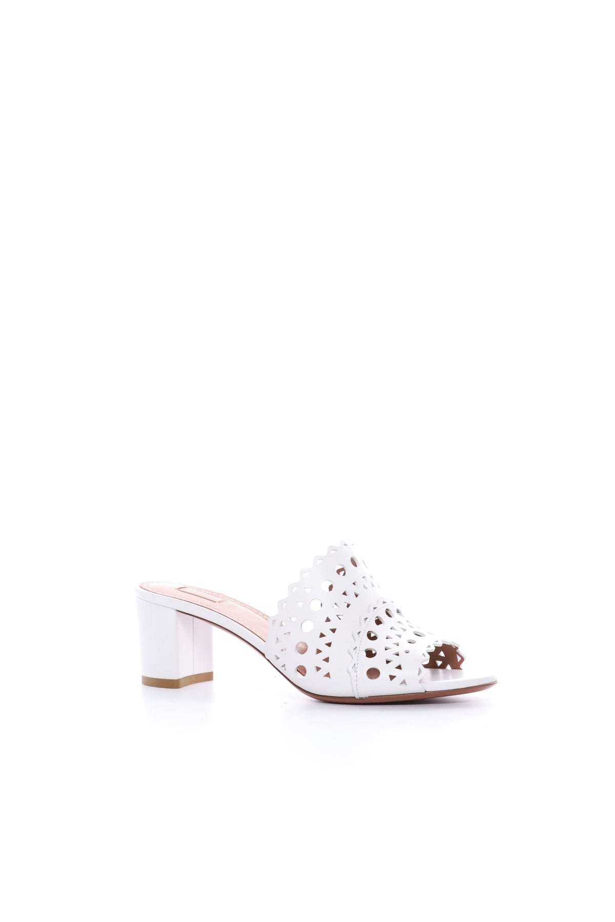 Mules Vienne 60 en cuir - Blanc Cassé