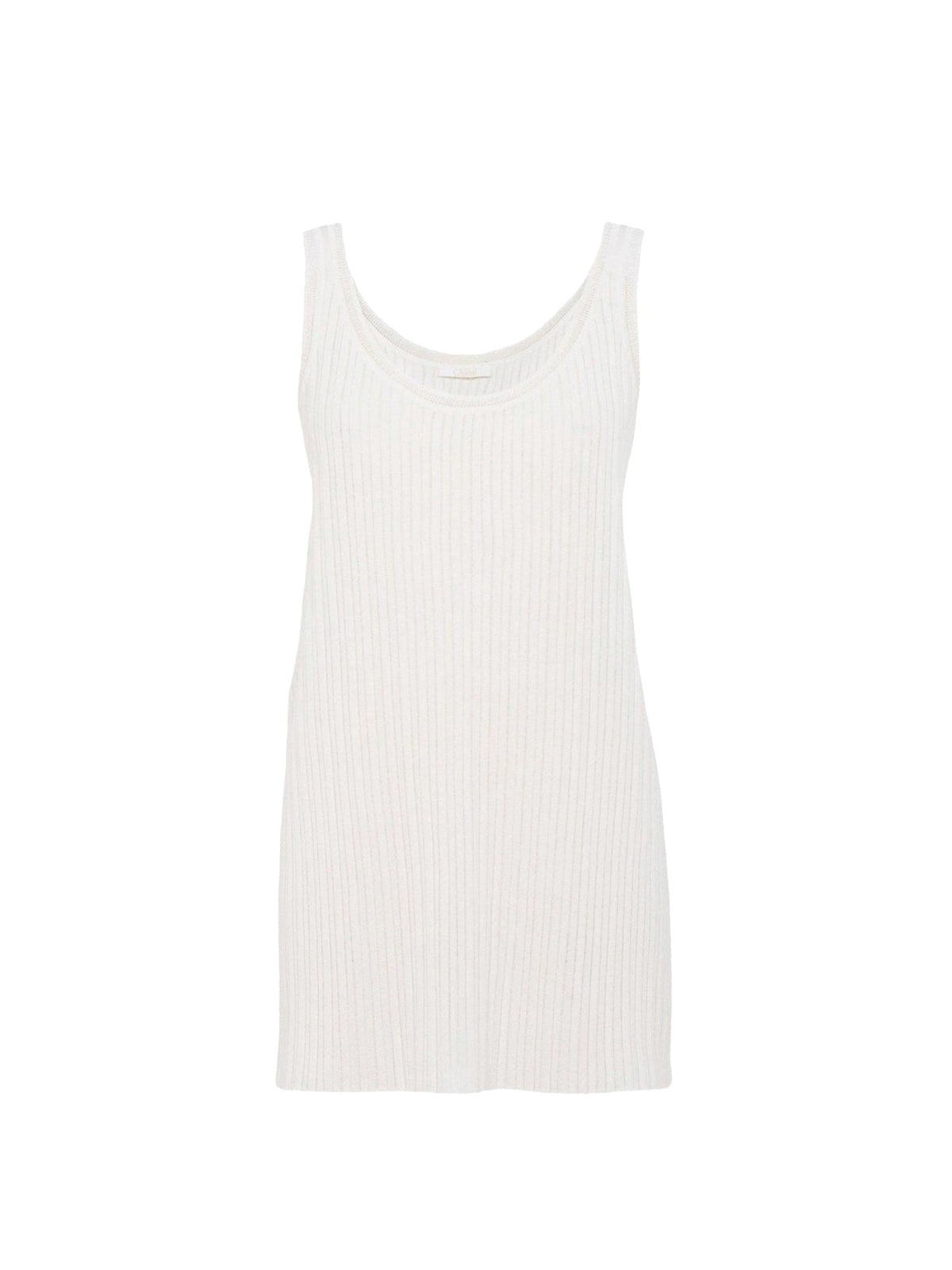 Pull droit sans manches en soie - Iconic Milk