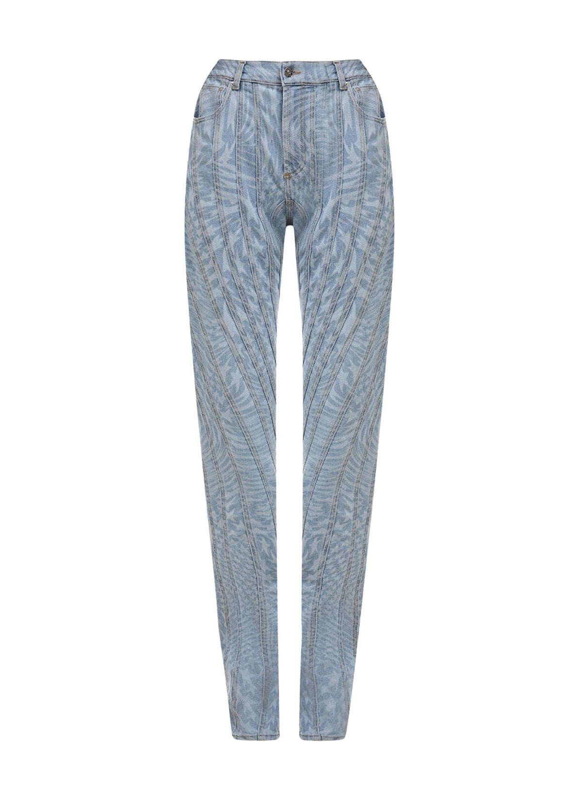 STAR PRINTED DENIM BAGGY