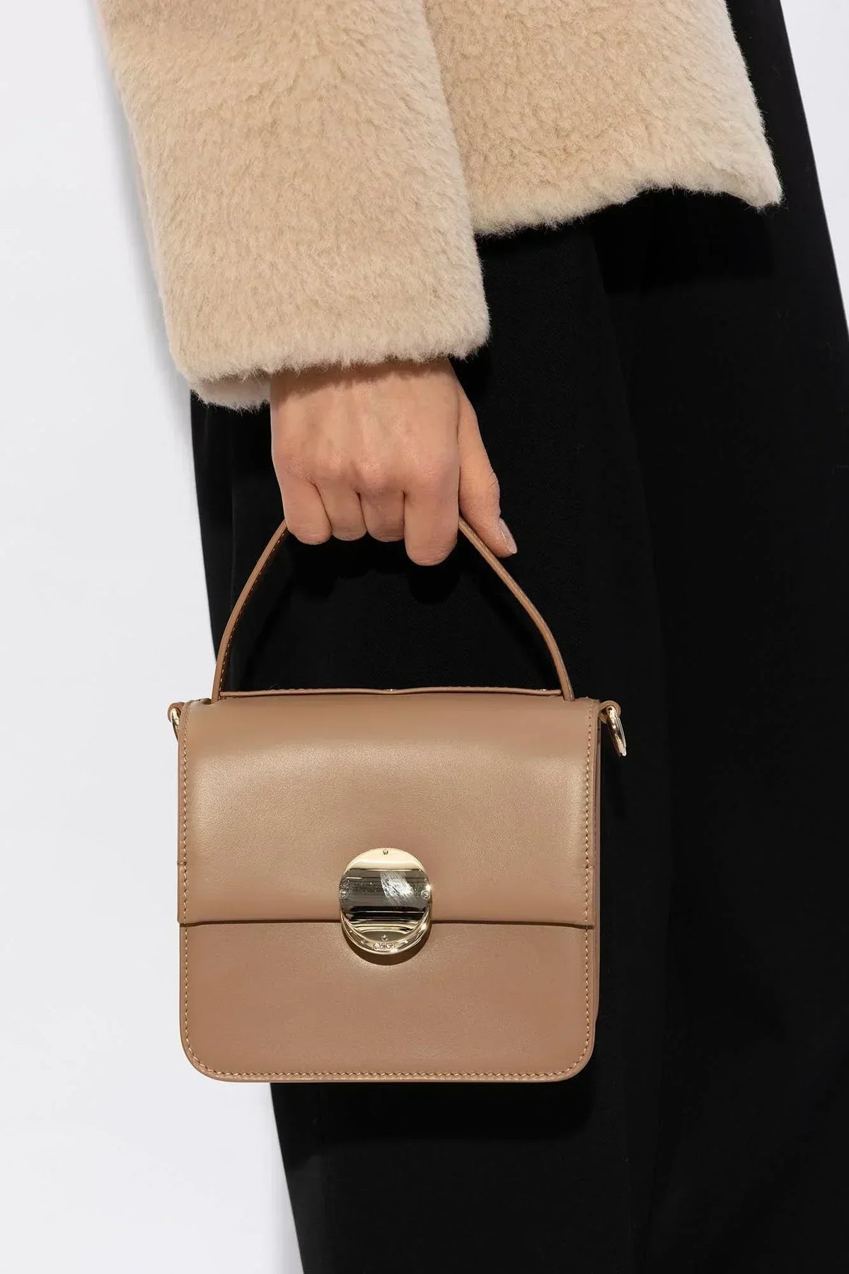 Petit sac à main Penelope en cuir - Tawny Orange