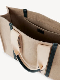 Grand cabas Woody - White & Blue