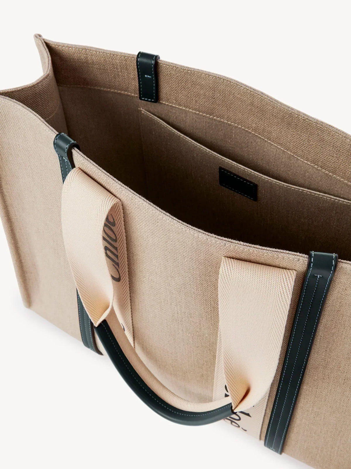 Grand cabas Woody - White & Blue