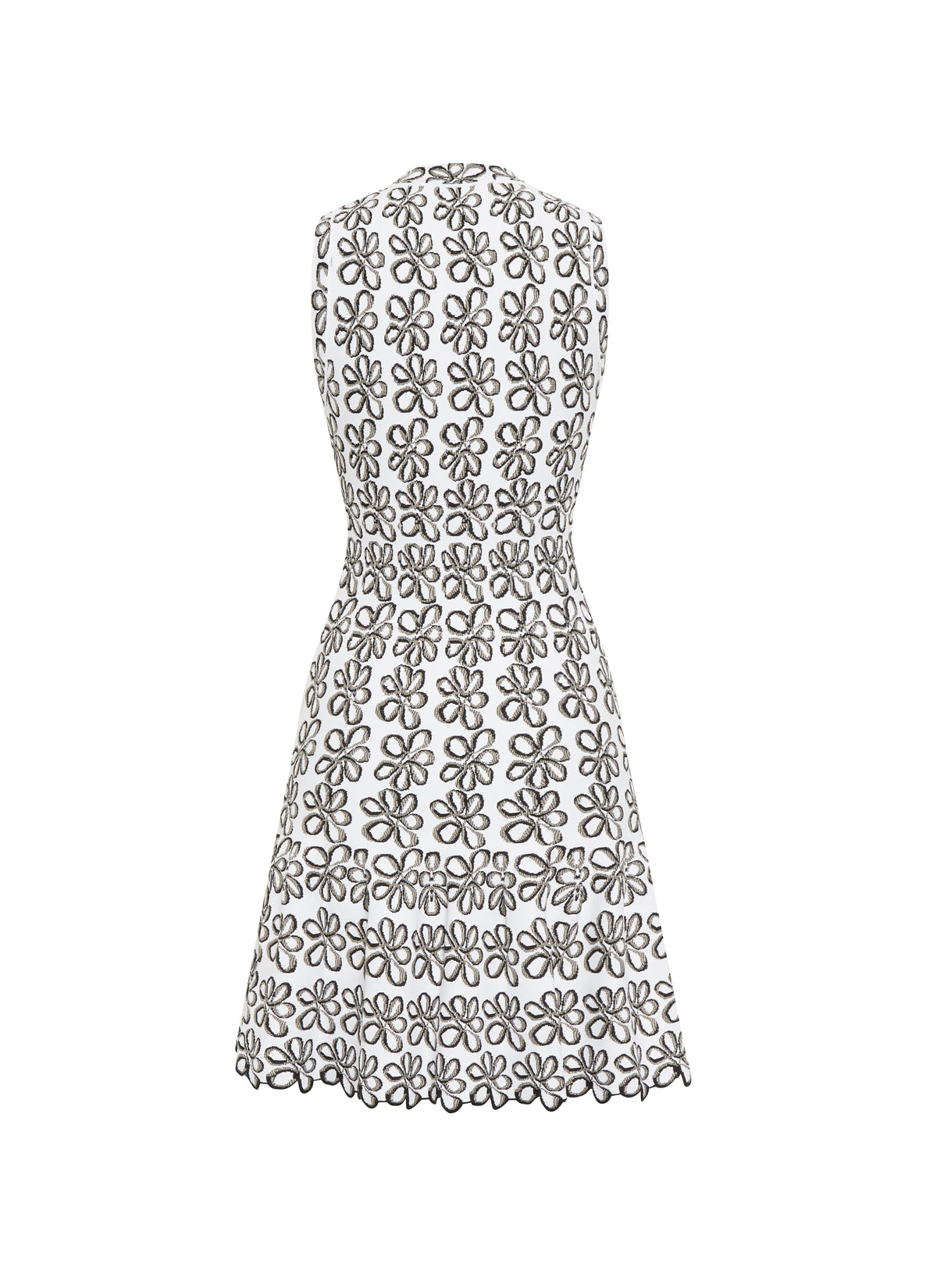 Robe sans manches Astragale en maille - Blanc & Gris