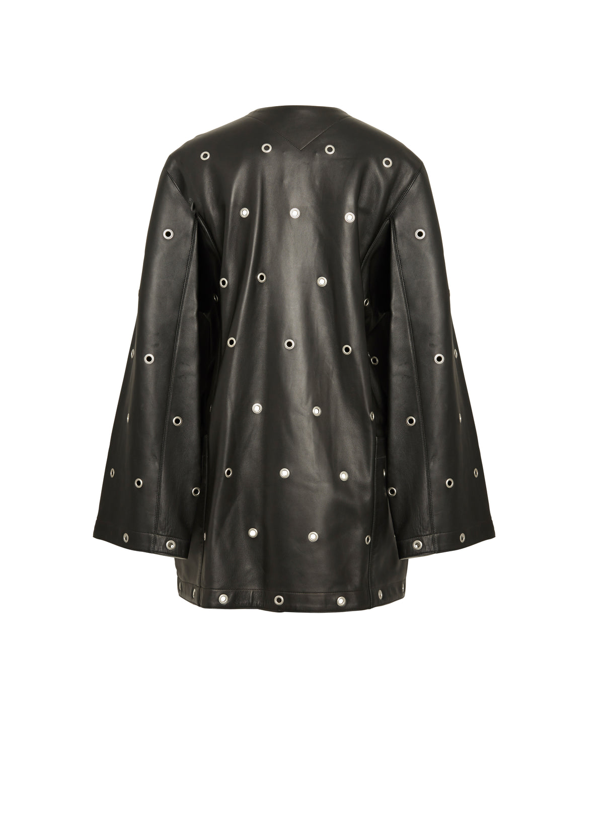 Manteau court en cuir - Noir