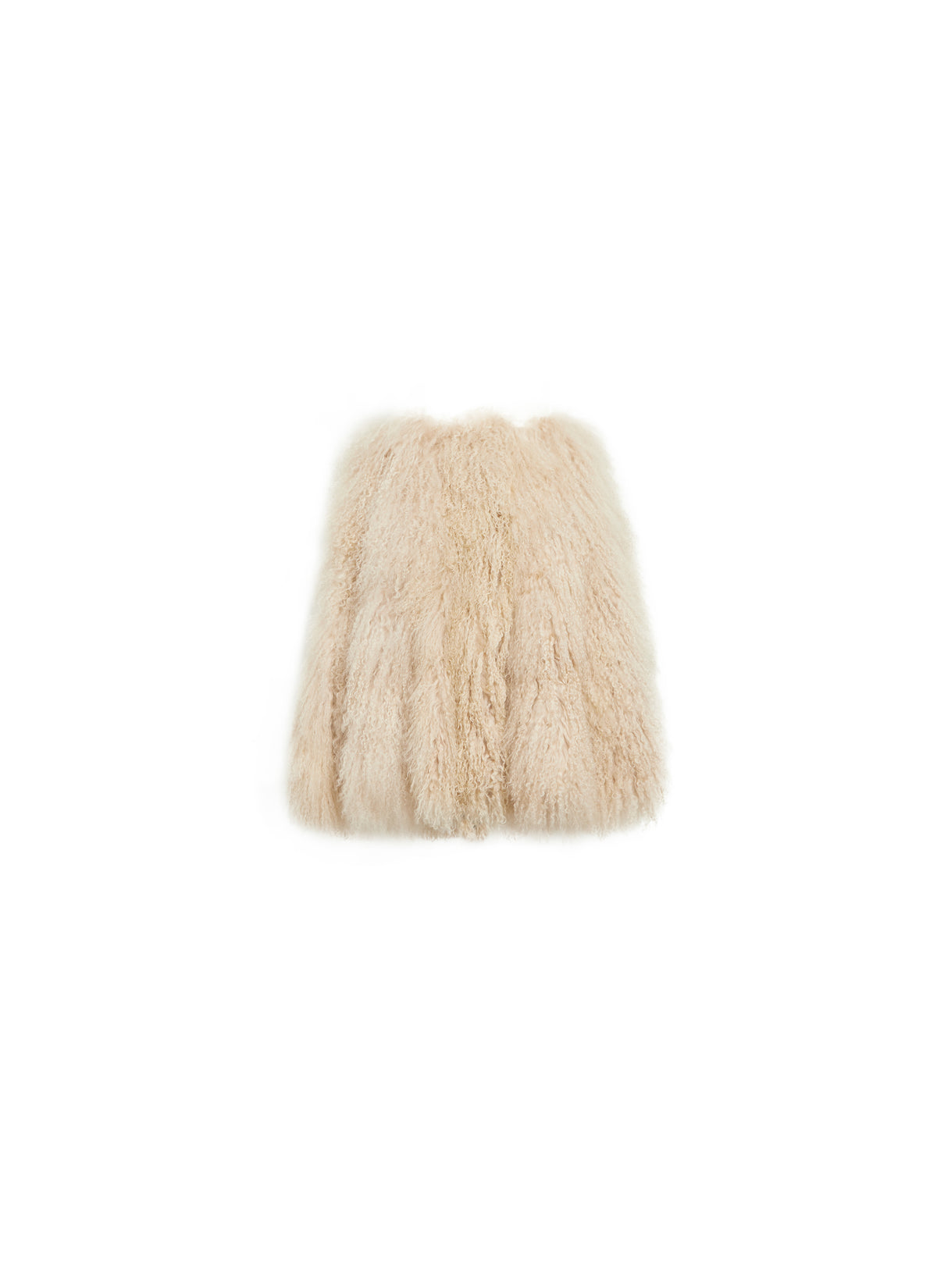 Jupe Mongolie en cuir - Vanille
