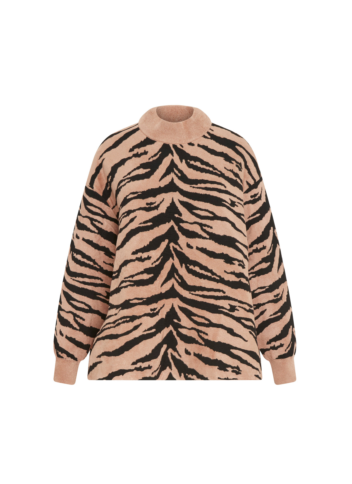 Pull Zebra en maille - Noir & Nude