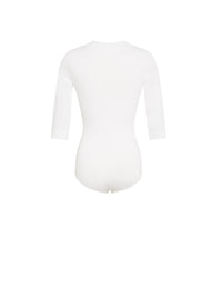 Body boutonné à manches 3/4 - Blanc