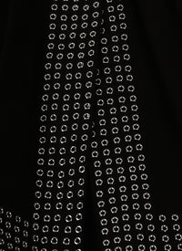 Short asymmetric openwork skirt - Black