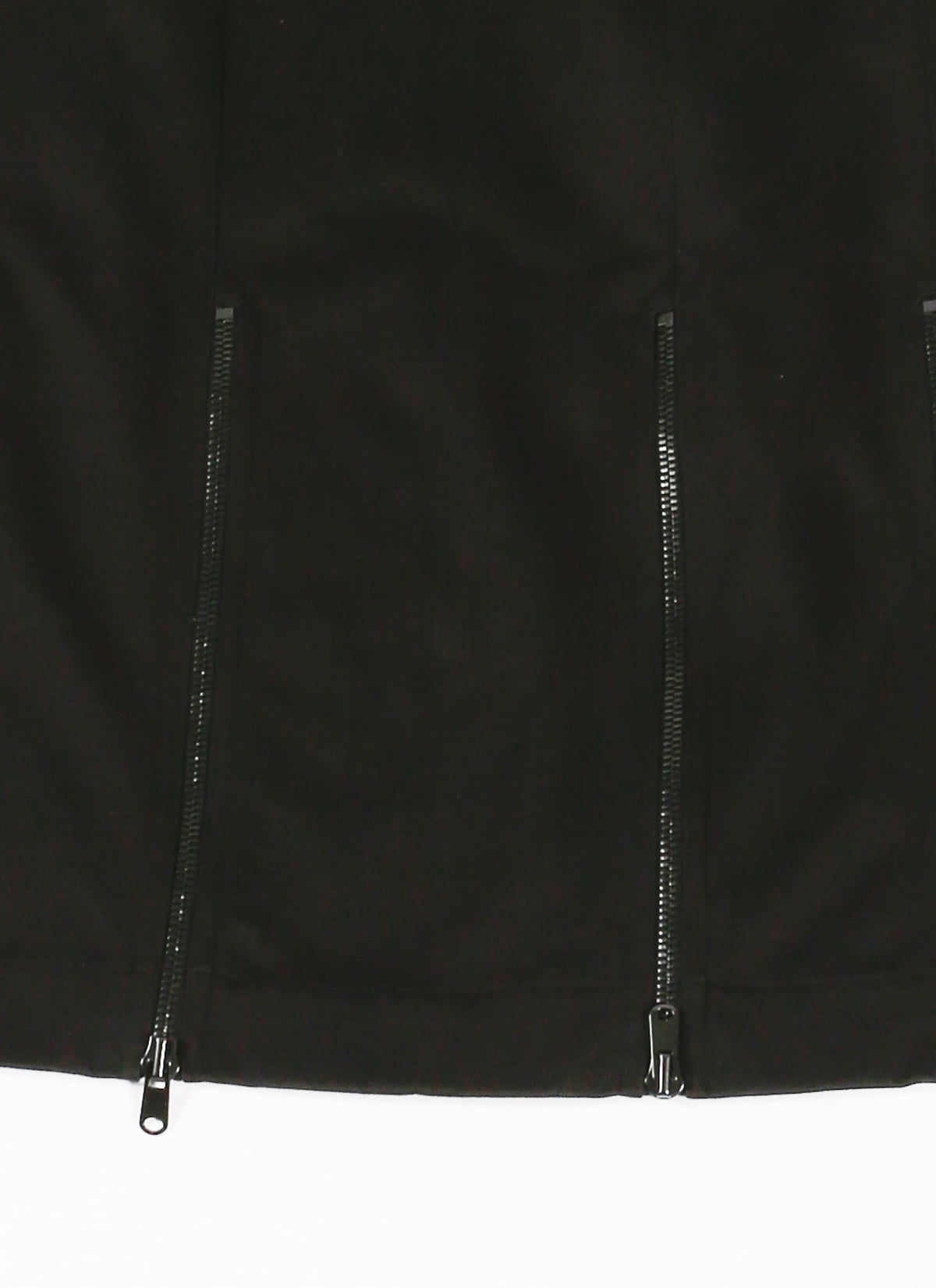 Jupe longue zippée en gabardine - Noir