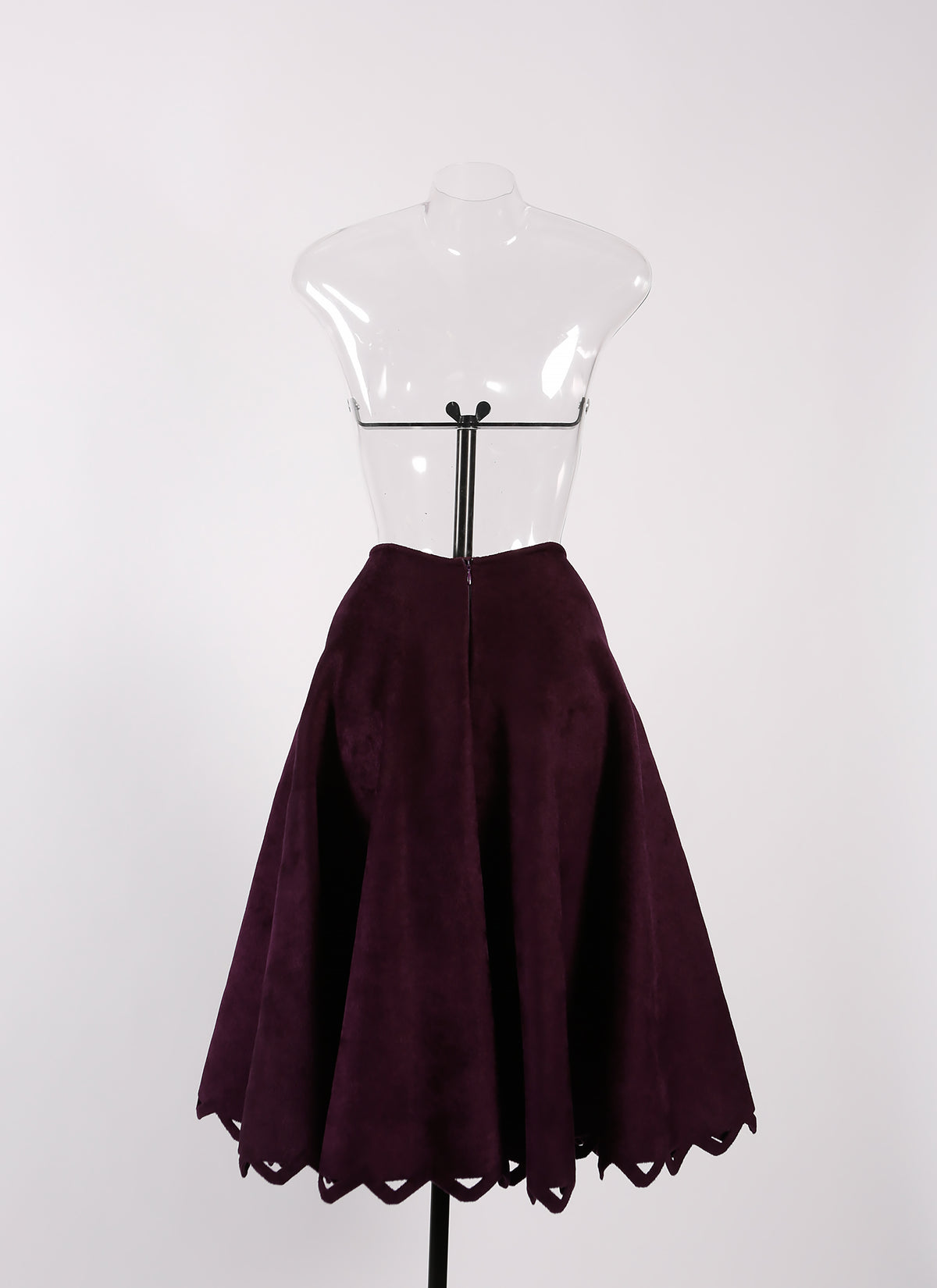 Jupe en velours - Aubergine