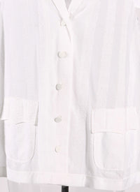 Chemise à manches courtes "Art Déco" - Blanc