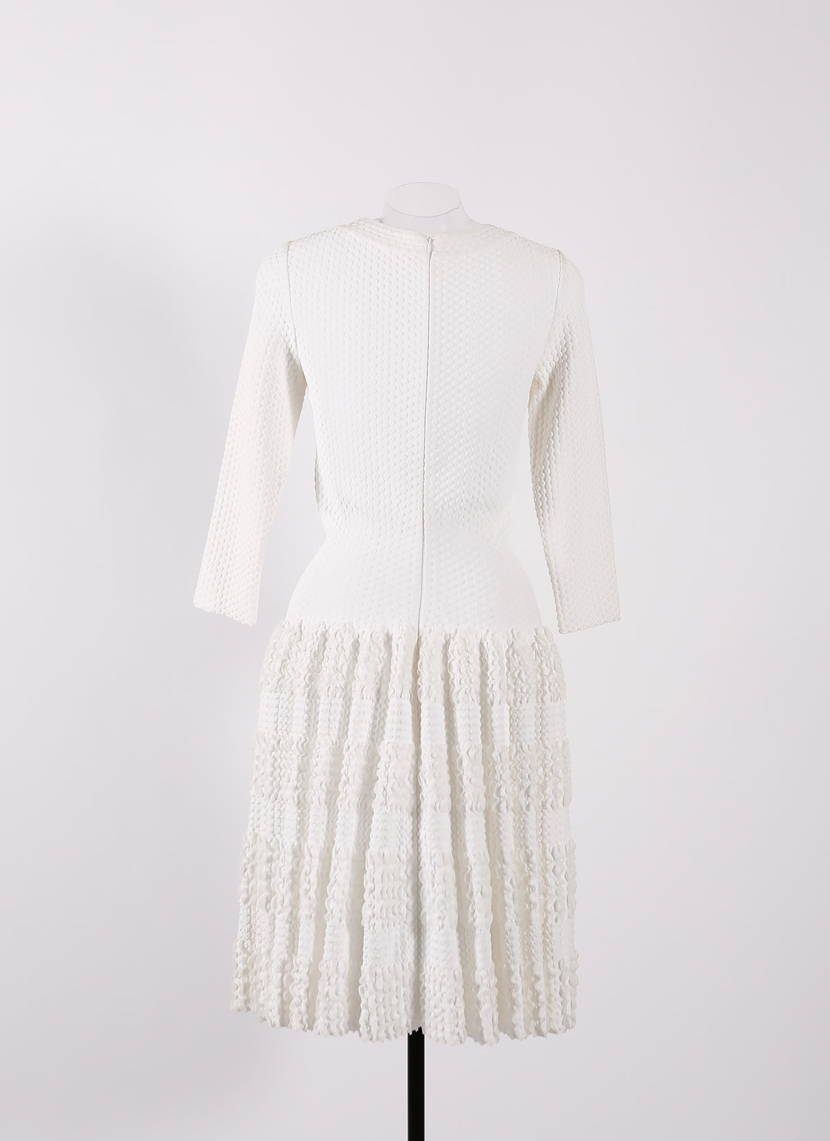 Robe à manches 3/4 Marquises en maille - Blanc