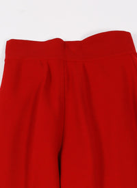 Pantalon Stretch en laine - Grenat
