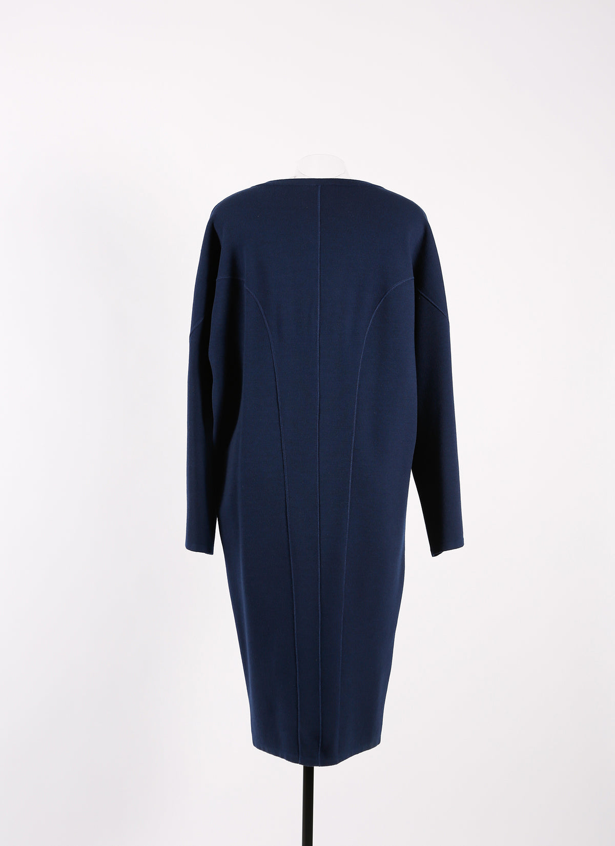 Robe à manches longues en laine - Marine