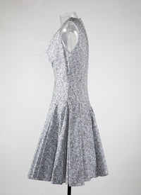 Labyrinth sleeveless dress - White & Green