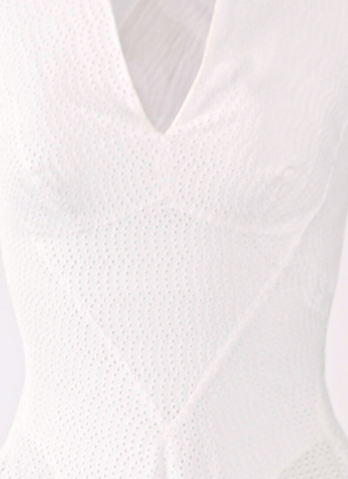 Robe brodée sans manches - Blanc