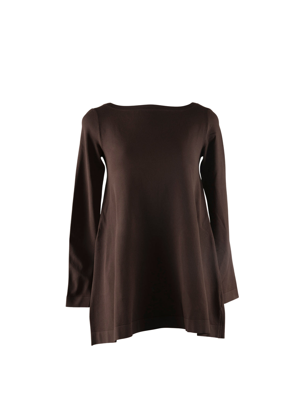 Pull à manches longues en maille - Chocolat